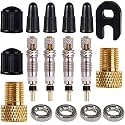 Presta Valve Cores Tubeless Kit, Presta Valve Cap, Presta to Schrader Valve Adapter 17Pcs