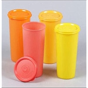 tupperware  jumbo tumbler - 470 ml set of 4 pc - plastic multicolor