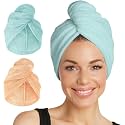 Turbie Twist Microfiber Hair Towel, Lilac &amp; Lemon (2 Pack)
