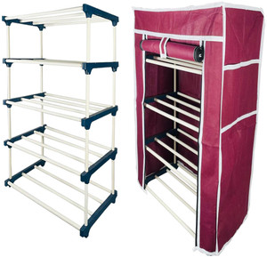 TURBOMAX 4Tiers Book Shelf Plastic Rack With