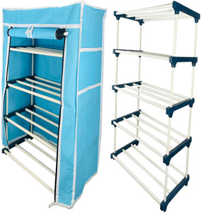 TURBOMAX 4Tiers Book Shelf Plastic Rack With