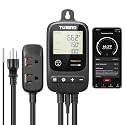 TURBRO Smart Temperature Controller Heating Cooling, WiFi-Enabled Thermostat with Timer and Temperature Monitoring for Home Brewing, Seedling, Greenhouse, and Reptile Terrarium, TC01