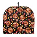 Turkey Maple Leaves Tea Pot Cozies, Scratches-Proof Washable Teapot Cosy Breakfast Warmer Insulated Kitchen Tea Pots Protector Cover for Housewife, Friend, Mom Thanksgiving Decor