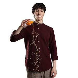 TURMS Mens Casual Solid Linen Shirts Odor