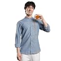 TURMS Men39s Casual Solid Linen Shirts Odor