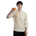 TURMS Men39s Casual Striped Linen Shirts Odor
