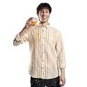 TURMS Men39s Casual Striped Linen Shirts Odor