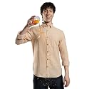 TURMS Men39s Casual Striped Linen Shirts Odor
