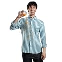 TURMS Men39s Casual Striped Linen Shirts Odor