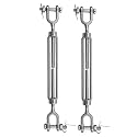 Turnbuckles, Jaw Jaw Turnbuckles, PIUM 2 Pcs 1/2 Galvanized Steel Turnbuckles, M12 Heavy Duty Marine Turnbuckles with 4000lbs Working Load Limit for Sunshade Railing, Fencing, Clothline, Lifting