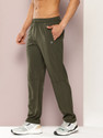 Turnfit Men Solid Olive Track Pants