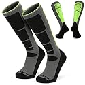 TurnWay 2-Pairs Ski Socks 85% Cotton Over The Calf (OTC) for Skiing, Snowboarding, Winter Outdoor Activities for Men & Women