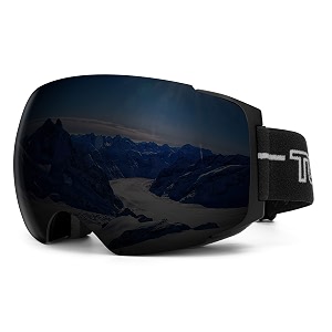 turnway otg skisnowboard goggles - magnet dual layers interchangeable lens frameless 100 uv protection