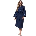 Turquaz Womens Lightweight Waffle Kimono Bathrobe for Men - Soft Quick-Dry Spa &amp; Summer Towel Robe, Cotton Blend