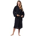 Turquaz Womens Lightweight Waffle Kimono Bathrobe for Men - Soft Quick-Dry Spa &amp; Summer Towel Robe, Cotton Blend