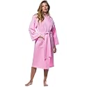 Turquaz Womens Lightweight Waffle Kimono Bathrobe for Men - Soft Quick-Dry Spa &amp; Summer Towel Robe, Cotton Blend