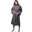 Turquaz Womens Lightweight Waffle Kimono Bathrobe for Men - Soft Quick-Dry Spa &amp; Summer Towel Robe, Cotton Blend