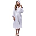 Turquaz Womens Lightweight Waffle Kimono Bathrobe for Men - Soft Quick-Dry Spa &amp; Summer Towel Robe, Cotton Blend