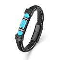 Turquoise Bracelet for Men Leather Men Bracelet