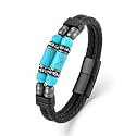 Turquoise Bracelet for Men Leather Men Bracelet