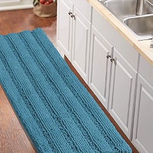 Turquoize Non-Slip Bath Mat Oversize Bathroom Rug