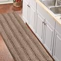 Turquoize Shaggy Chenille KitchenBath Mat Non-Slip Kitchen