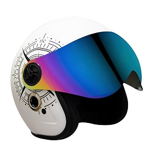 turtle helmet star with visor open face design with scratch resistive rainbow visor amp hard shell abs plastic helmet-parent