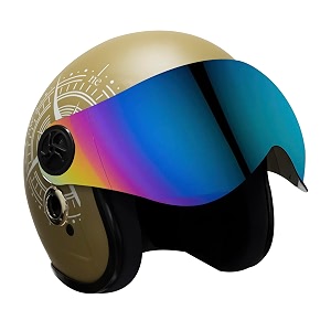 turtle helmet star with visor open face design with scratch resistive rainbow visor amp hard shell abs plastic helmet-parent