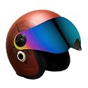 Turtle Helmet Star with Visor Open Face Design with Scratch Resistive Rainbow Visor &amp; Hard Shell ABS Plastic Helmet-Parent