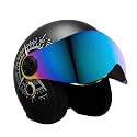Turtle Helmet Star with Visor Open Face Design with Scratch Resistive Rainbow Visor &amp; Hard Shell ABS Plastic Helmet-Parent
