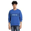 Turtle Men Blue Printed Round Neck Sweatshirt