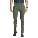 Turtle Men Cotton Stretch Olive Printed Narrow