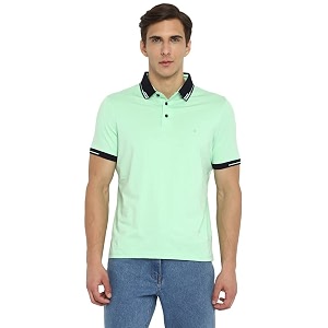 Turtle Men Cotton Stretch White Plain Polo