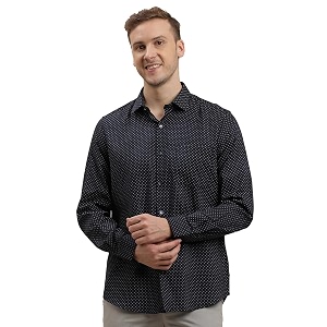 Turtle Men Cotton Tencel Slim Fit Printed