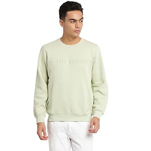 Turtle Men Light Green Printed Round Neck