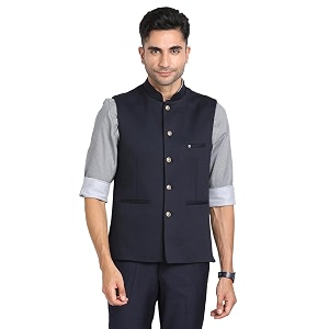 Turtle Men Poly Viscose Solid Party Nehru