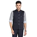 Turtle Men Poly Viscose Solid Party Nehru