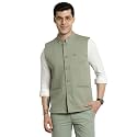 Turtle Men Poly Viscose Solid Party Nehru