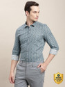 TURTLE Men Printed Casual Blue Shirt