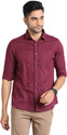 TURTLE Men Printed Casual Maroon Shirt