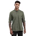 Turtle Men Slim Fit Striped Cotton Linen