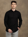 TURTLE Men Solid Casual Black Shirt