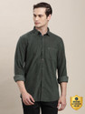 TURTLE Men Solid Casual Green Shirt