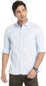 TURTLE Men Solid Casual Light Blue White