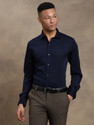 TURTLE Men Solid Formal Blue Shirt