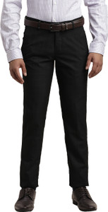 TURTLE Skinny Fit Men Black Trousers