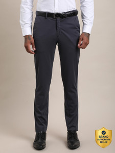 TURTLE Slim Fit Men Grey Trousers