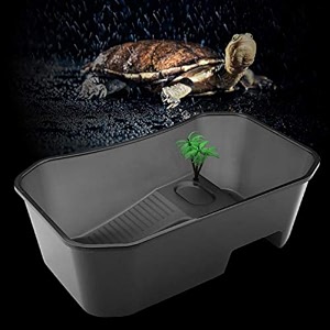 dimu turtle tank reptile aquarium tank turtle open fish tank turtle basking platform portable fish for home fpr ofiice turtlewhite