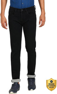 turtle tapered fit men black jeans