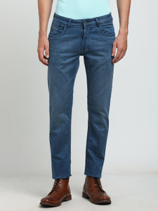 TURTLE Tapered Fit Men Blue Jeans